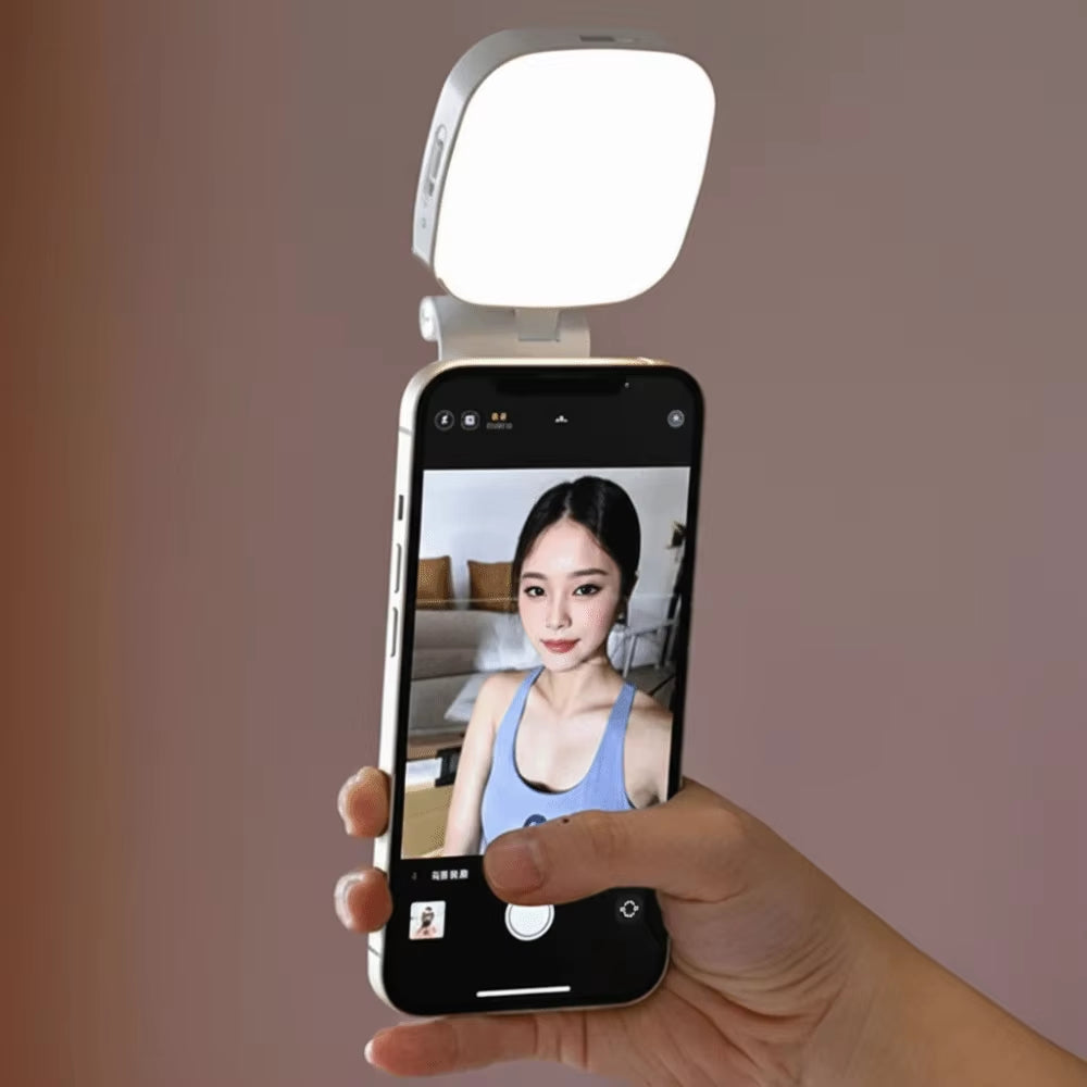 Illuminate Your Selfies with the 360° Magnetic Phone Selfie Light - 3 Color Modes & Makeup Mirror for Perfect Lighting Anytime!