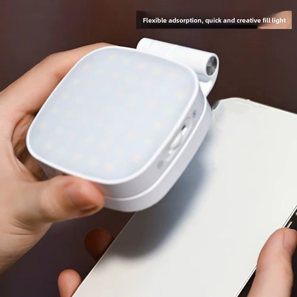 Illuminate Your Selfies with the 360° Magnetic Phone Selfie Light - 3 Color Modes & Makeup Mirror for Perfect Lighting Anytime!