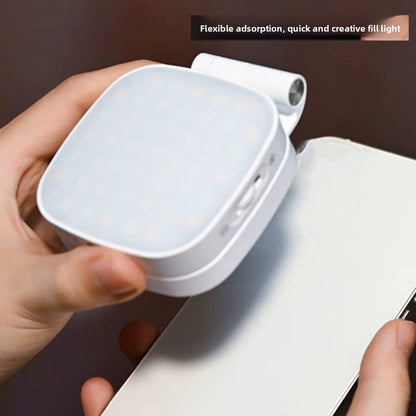 Illuminate Your Selfies with the 360° Magnetic Phone Selfie Light - 3 Color Modes & Makeup Mirror for Perfect Lighting Anytime!