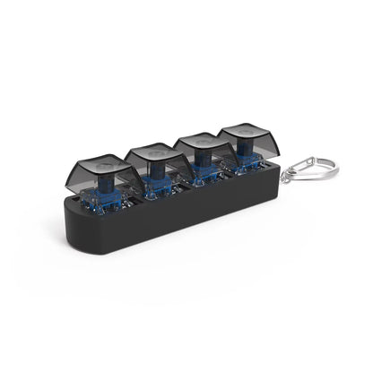 4Keys Finger Button Anti-Stress Toys - Mechanical Keyboard Keycaps for Office Decompression and Calming Keychain Gifts for All Ages